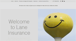 Desktop Screenshot of lane-insurance.com