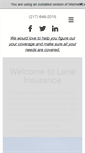 Mobile Screenshot of lane-insurance.com