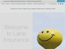 Tablet Screenshot of lane-insurance.com